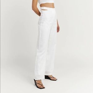 Dissh River Linen Cut Out Pants